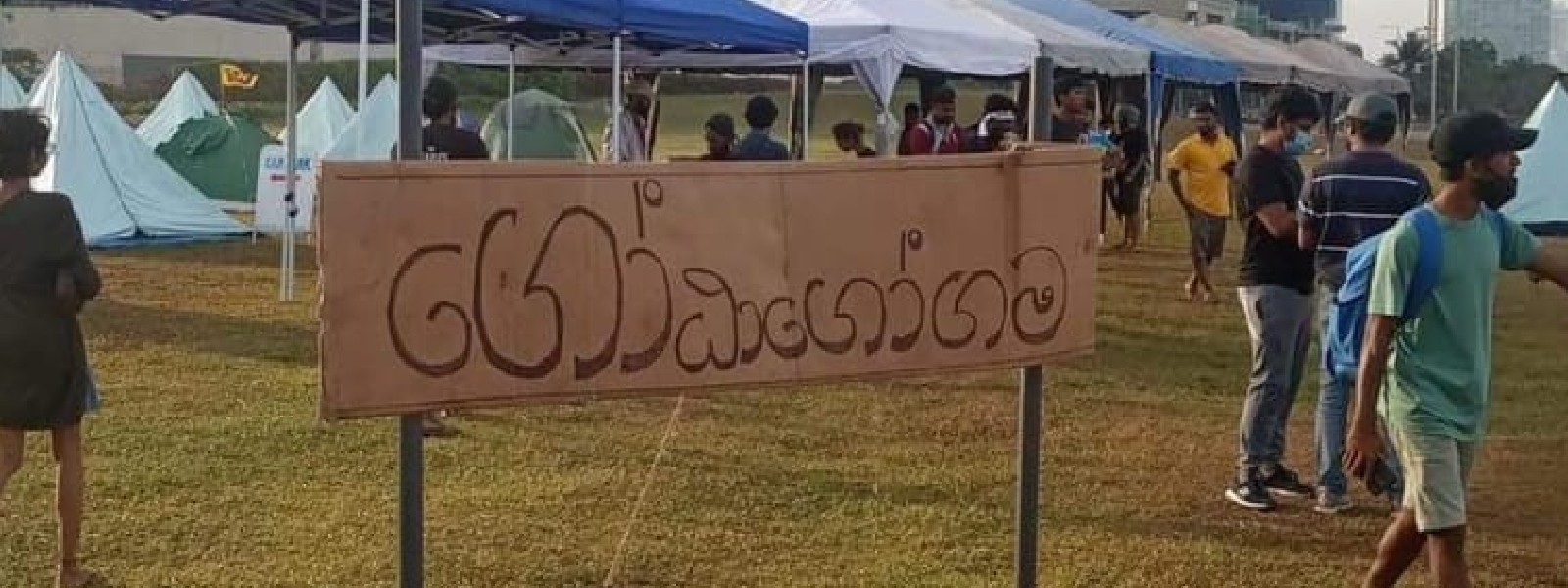 'GotaGoGama' - Protestors occupy Galle Face