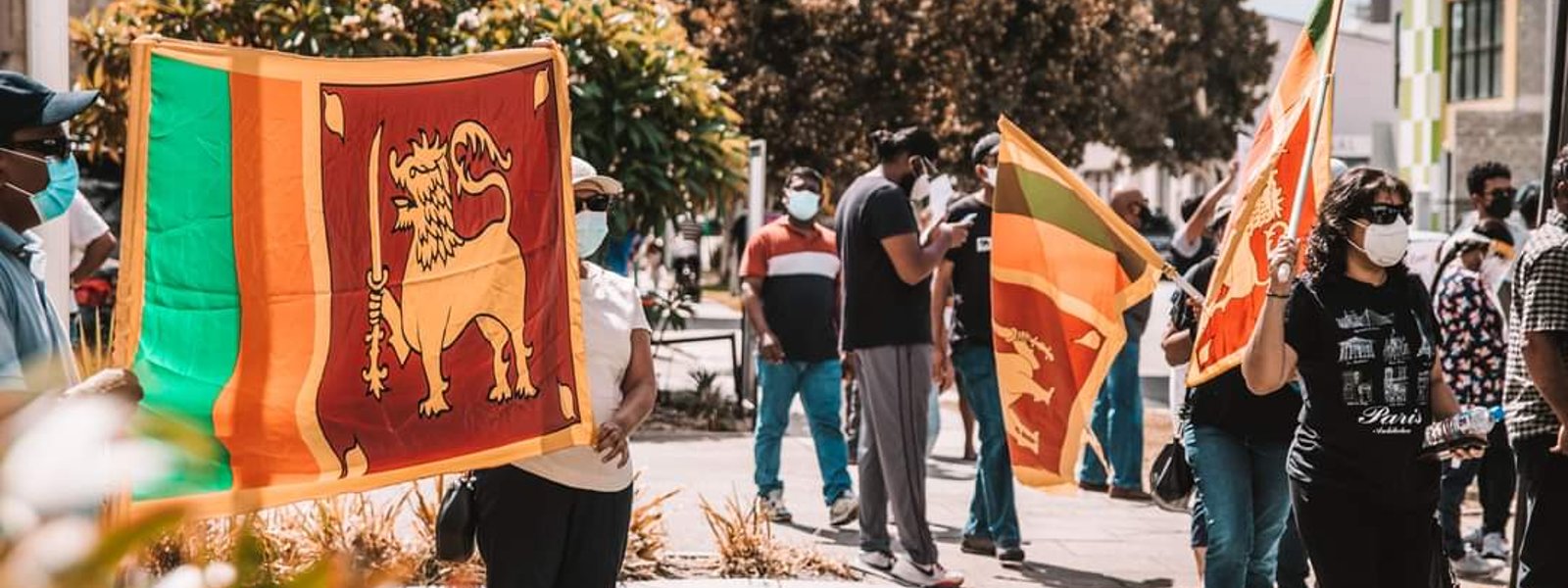 Lankans overseas protest against country's crisis