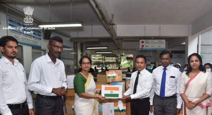 Essential medical supplies from India reaches Peradeniya Hospital