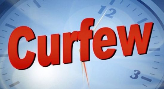 Curfew to be lifted at 7 AM & Re-imposed at 2 PM