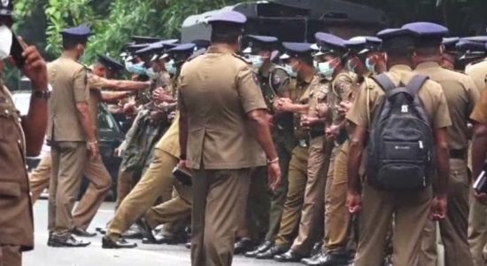 (VIDEO) Sri Lanka Police train in crowd control techniques near parliament