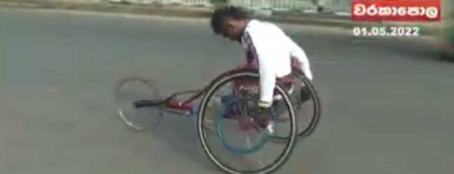 Kandy to GotaGoGama – Military veteran on a journey in a wheelchair