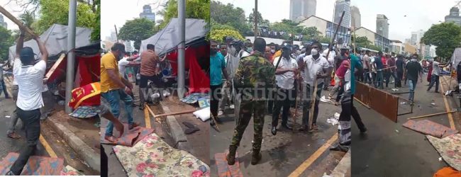 (VIDEO) MynaGoGama protest site attacked