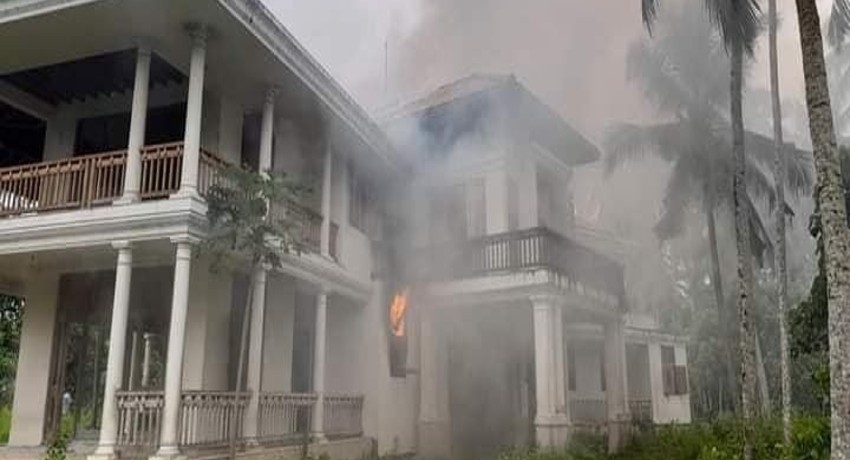 Controversial Malwana mansion torched by protestors