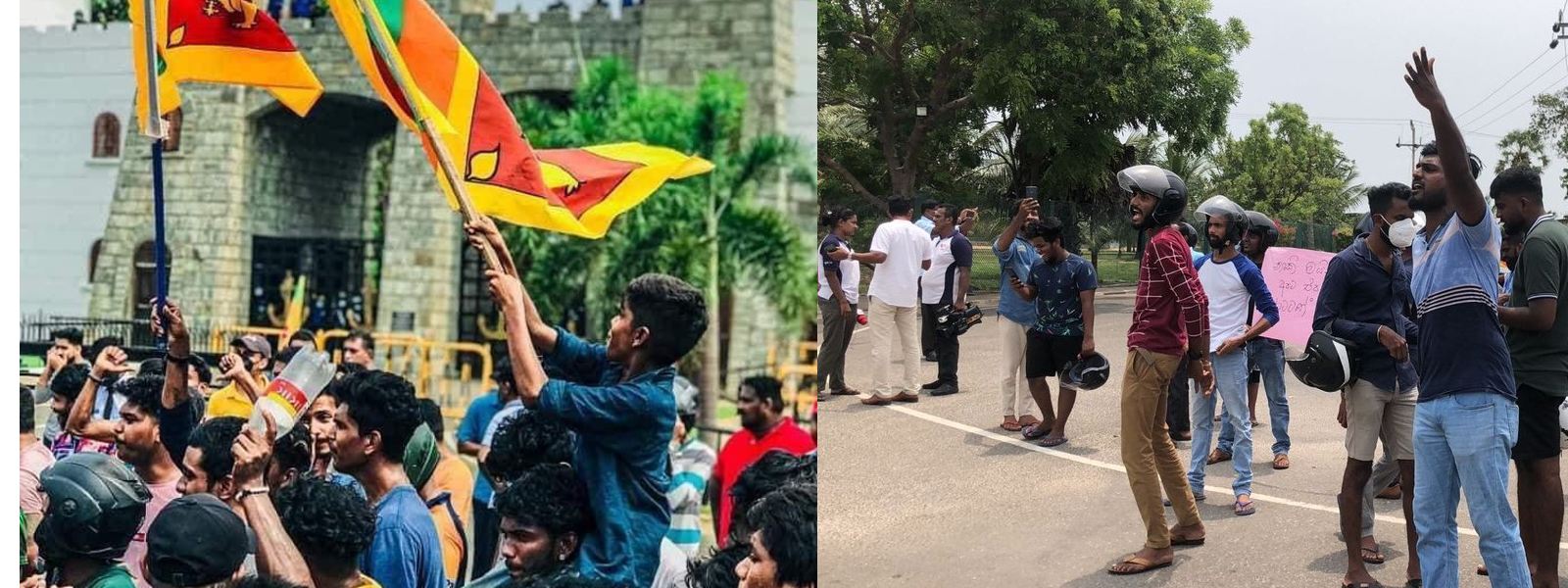 Protest opposite Trincomalee Navy Camp