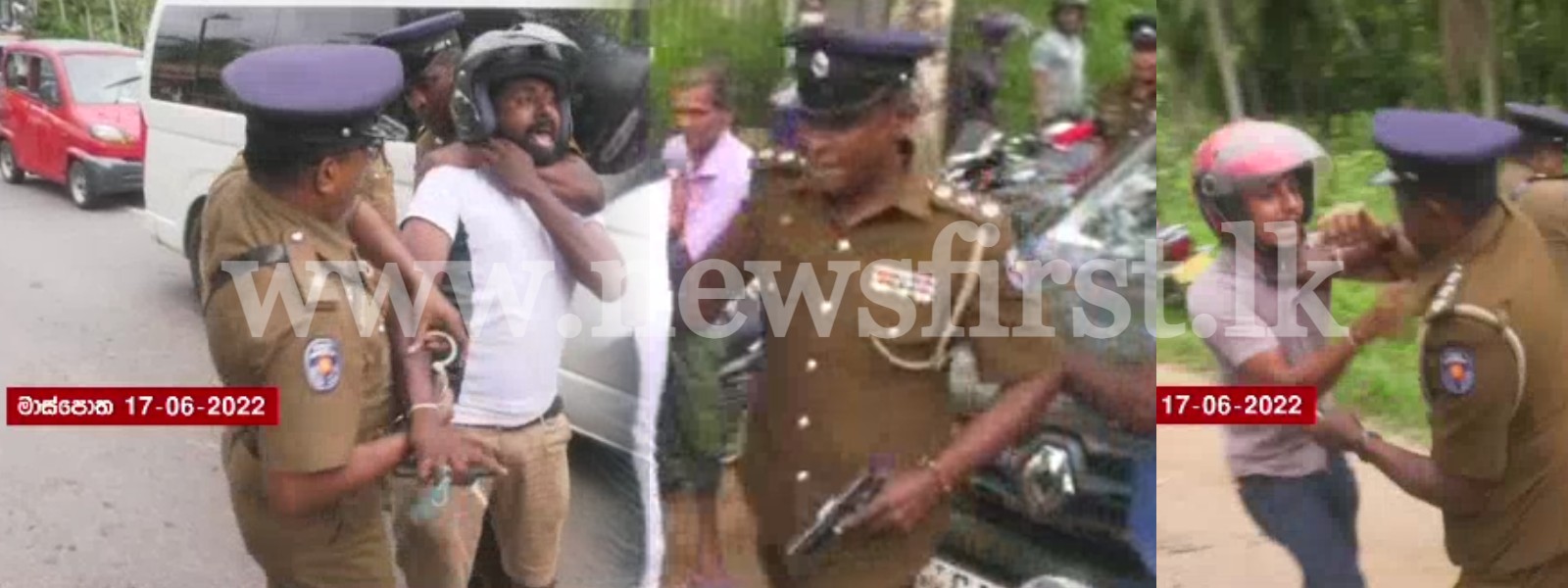 Cop manhandles motorcyclist at filling station