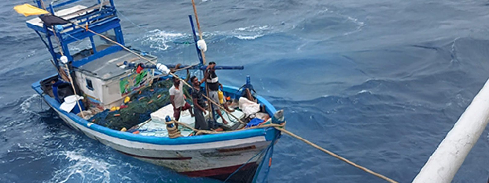 Distressed fishermen in high seas rescued