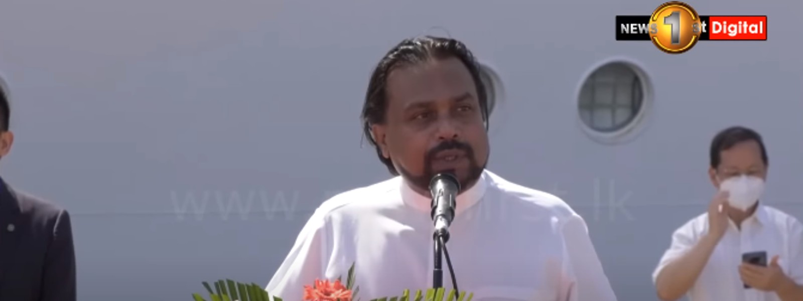 The land may divide us, but the sky and the ocean unites us all: Wimal at the welcome ceremony for Yuan Wang 5