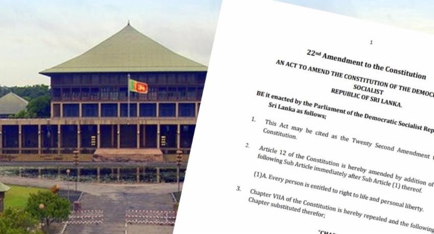 22A to be enacted avoiding a referendum