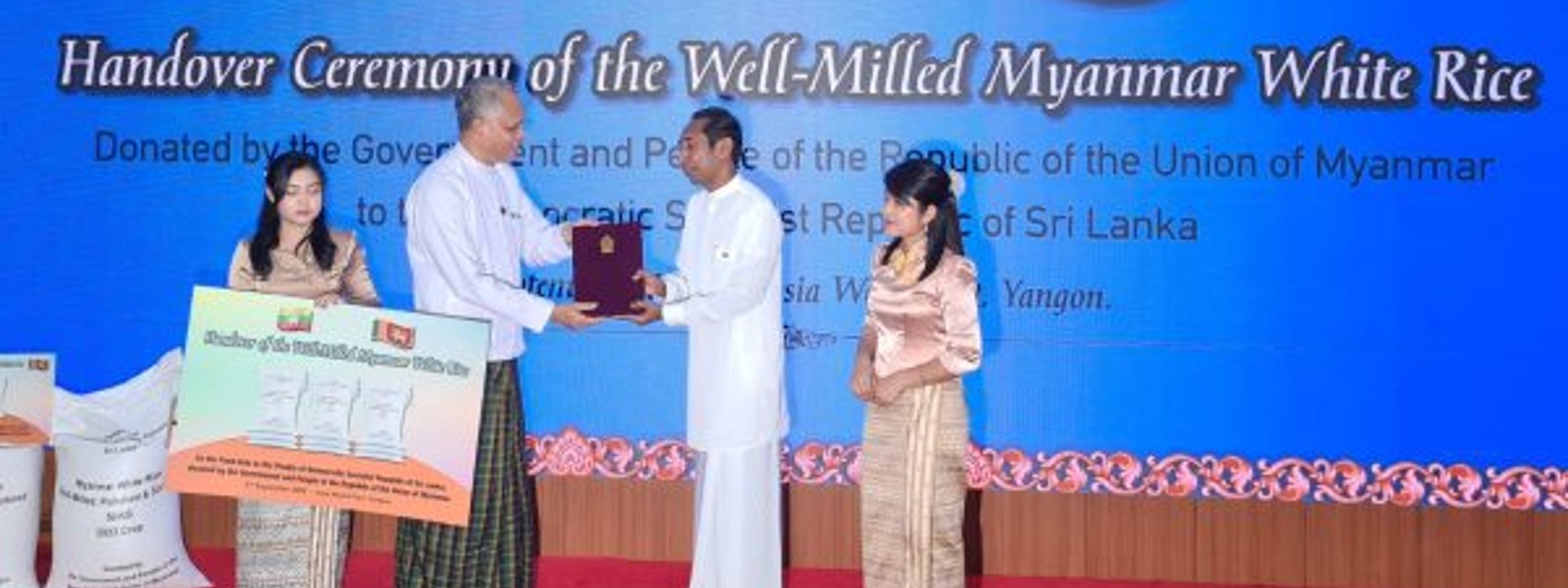 Myanmar donates 1,000 MT of Rice to Sri Lanka