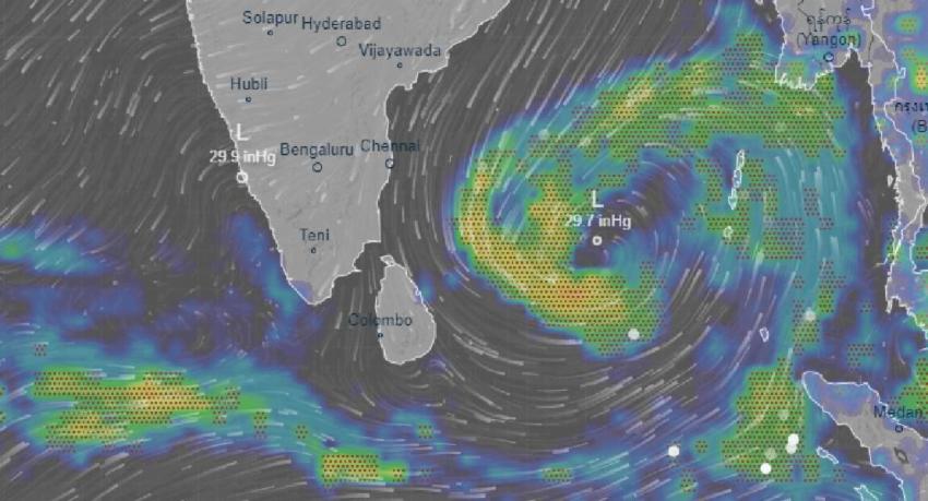 Bay of Bengal depression moving closer to Sri Lanka