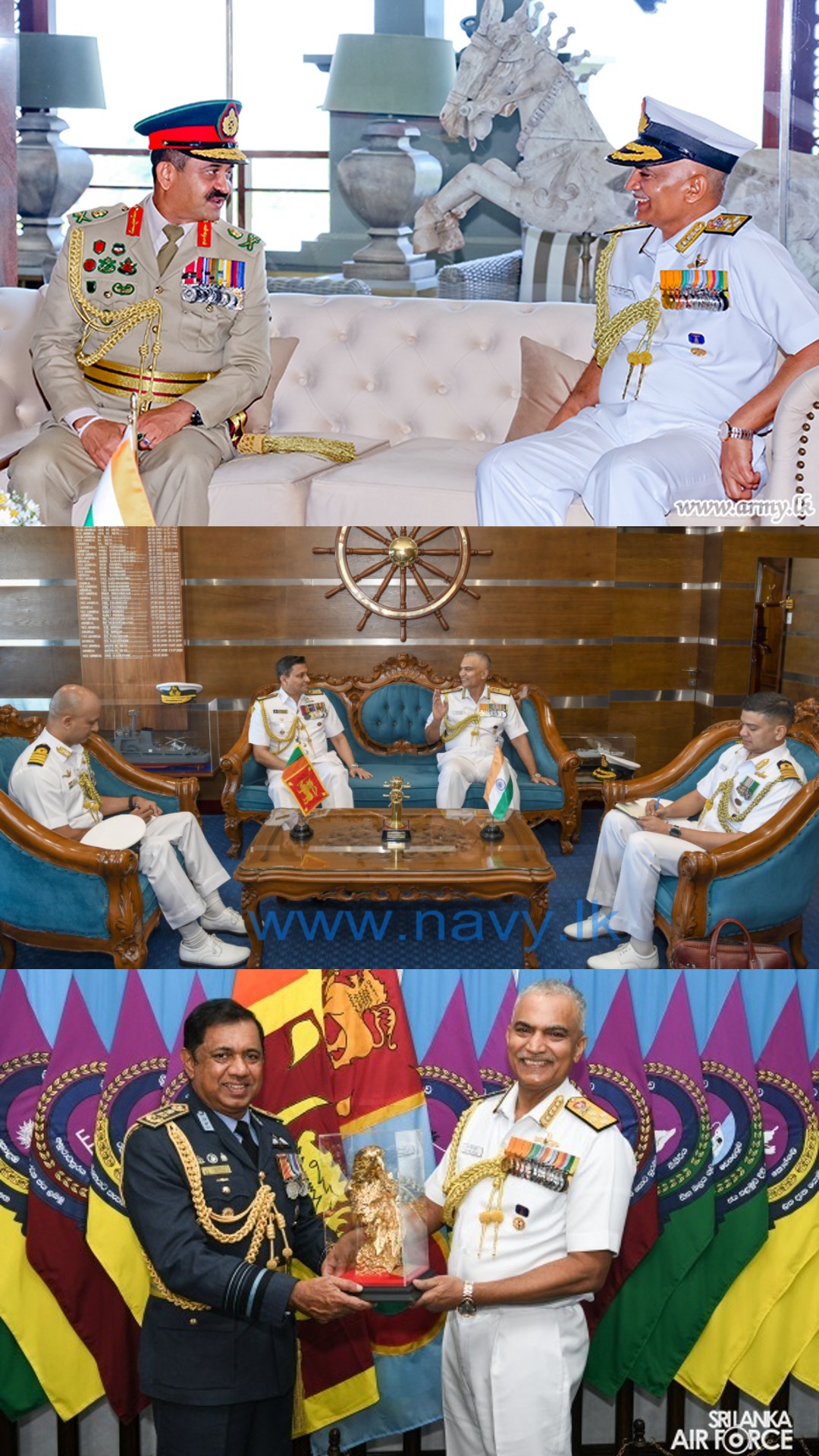 Chief of Naval Staff of India meets President and Military Commanders - Vimarsana News