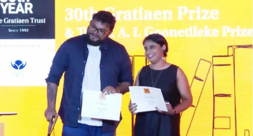 Yudhanjaya & Chiranthi win 30th Gratiaen Prize