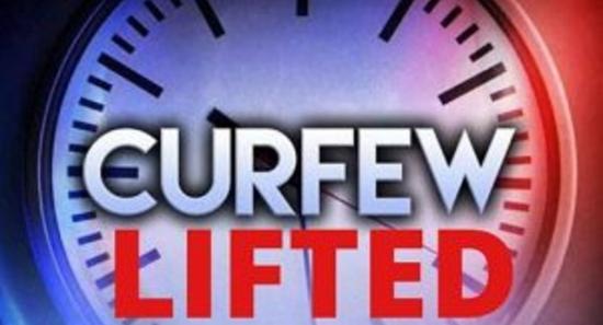 Curfew Will Be Lifted At Noon - Police