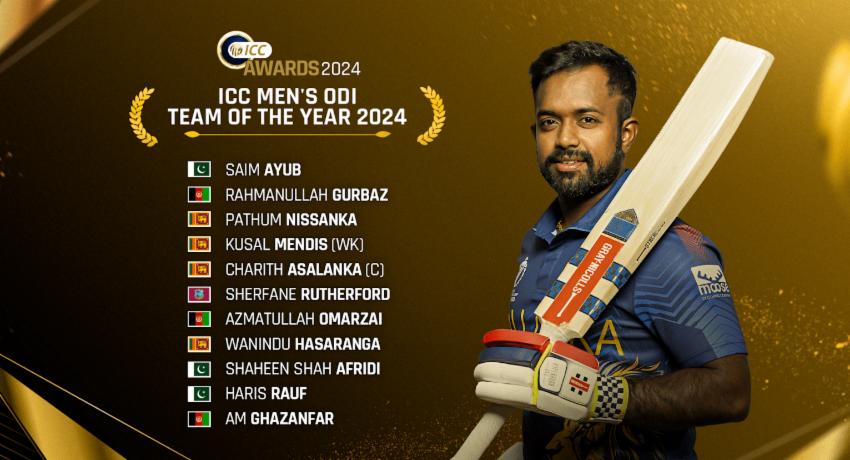 Charith Asalanka Leads ICC Men's ODI Team