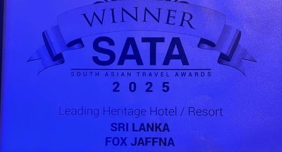 Fox Jaffna Wins Silver for Leading Heritage Hotel
