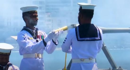 SL Navy Fires Gun Salutes to Mark Independence Day