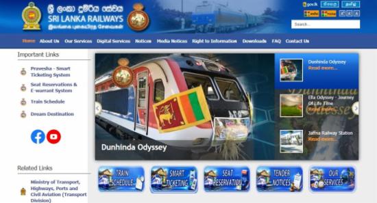 Sri Lanka Railways Official Website Back Online