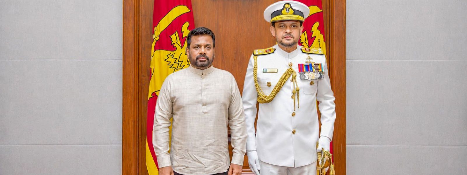 High-Level Navy Visit: President & Commander