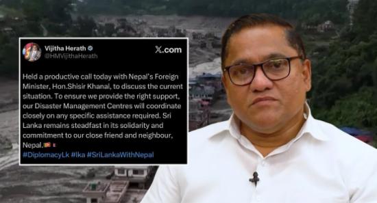 SL Reaffirms Support For Nepal Amid Floods