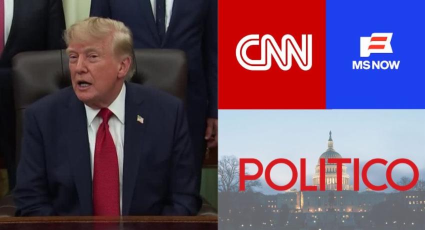Trump Bans Media Outlets CNN, MS NOW, Politico from White House