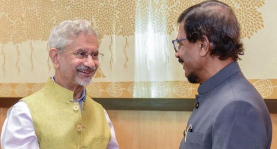 JVP General Sec Tilvin Silva Meets S.Jaishankar