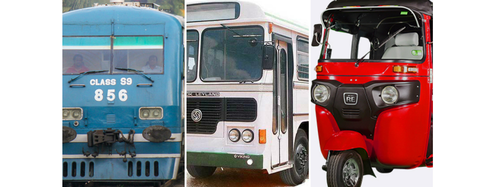 බස්, දුම්රිය, ත්‍රිරෝද රථ ගාස්තු ඉහළ යන ලකුණු