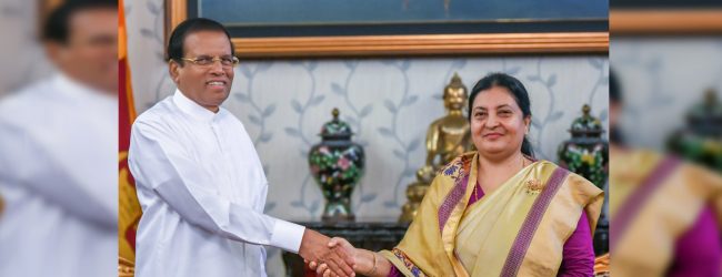 ජනපති හා නේපාල ජනපතිනිය අතර සාකච්ඡා