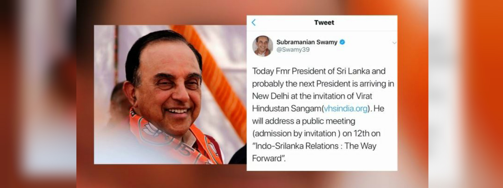 හිටපු ජනපති ගැන ආන්දෝලනාත්මක ට්විටර් පණිවුඩයක්