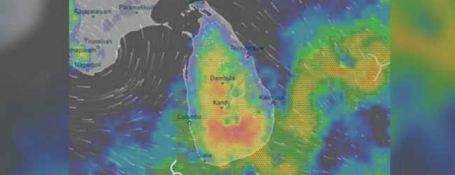 ප්‍රදේශ රැසකට අකුණු සහිත මහ වැසි