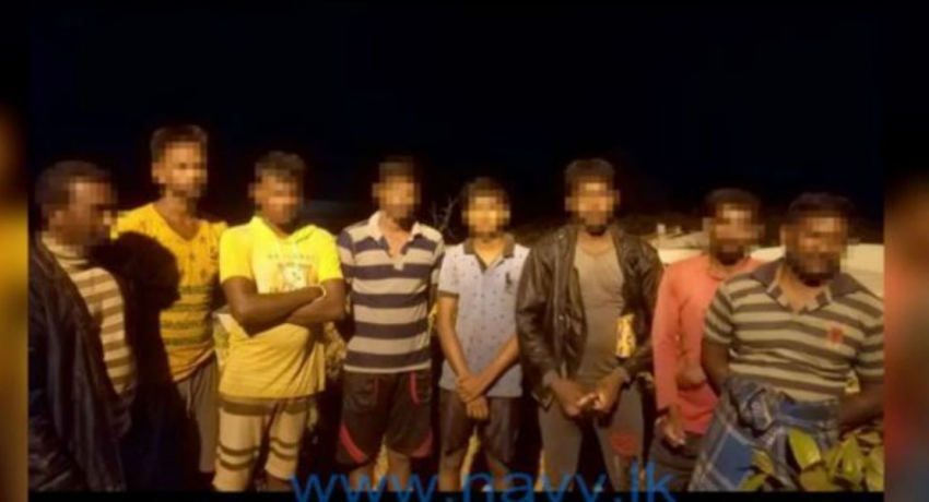 නීතිවිරෝධීව ධීවර කටයුතු කළ 9ක් නාවික හමුදා අත්අඩංගුවට