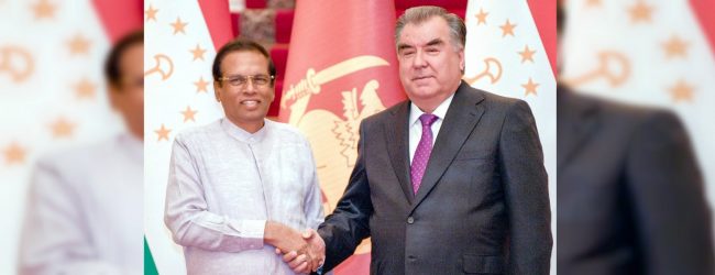 ශ්‍රී ලංකා - ටජිකිස්ථාන ජනපතිවරු අතර හමුවක්