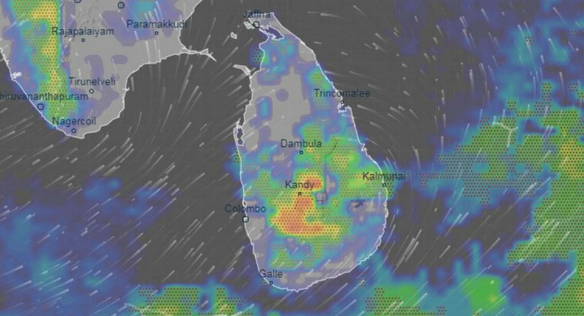 සබරගමුව, මධ්යම, ඌව සහ දකුණු පළාත්වලට අද තද වැසි