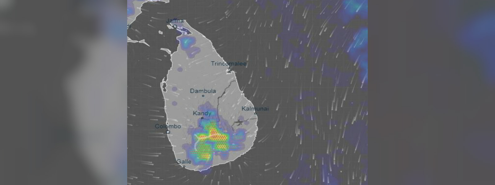  දිවයිනේ ඇතැම් ප්‍රදේශවලට අද පස්වරුවේ තද වැසි 