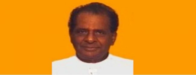 හිටපු මන්ත්‍රී සෙල්ලචාමි මහතා අභාවප්‍රාප්ත වෙයි 