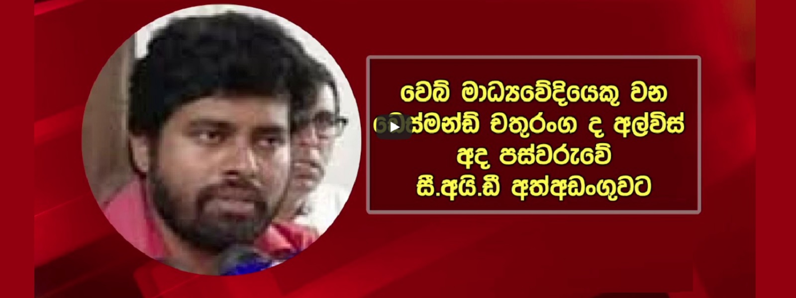 වෙබ් මාධ්‍යවෙදියෙකු වන චතුරංග ද අල්විස් අත්අඩංගුවට