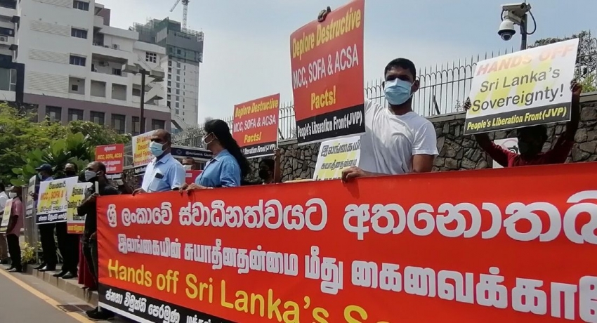 අමෙරිකානු රාජ්ය ලේකම් මෙරටට පැමිණීමට එරෙහිව විරෝධතාවක්