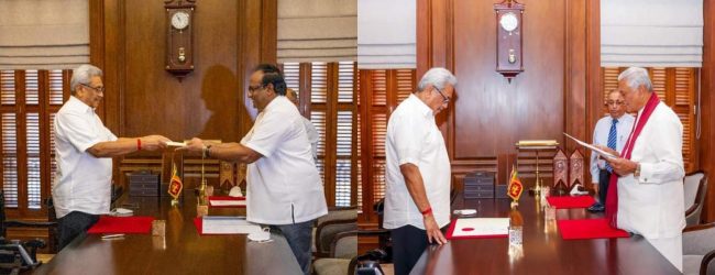 නව කැබිනට් හා රාජ්‍ය අමාත්‍යවරයෙක් දිවුරුම් දෙති