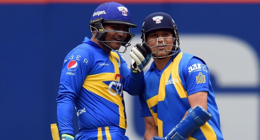 ශෙවාග් සහ තෙන්ඩුල්කාර්ගේ සුපිරි පිතිහරඹයෙන් ඉන්දීය ලෙජන්ඩ්ස් පිලට පහසු ජයක්..
