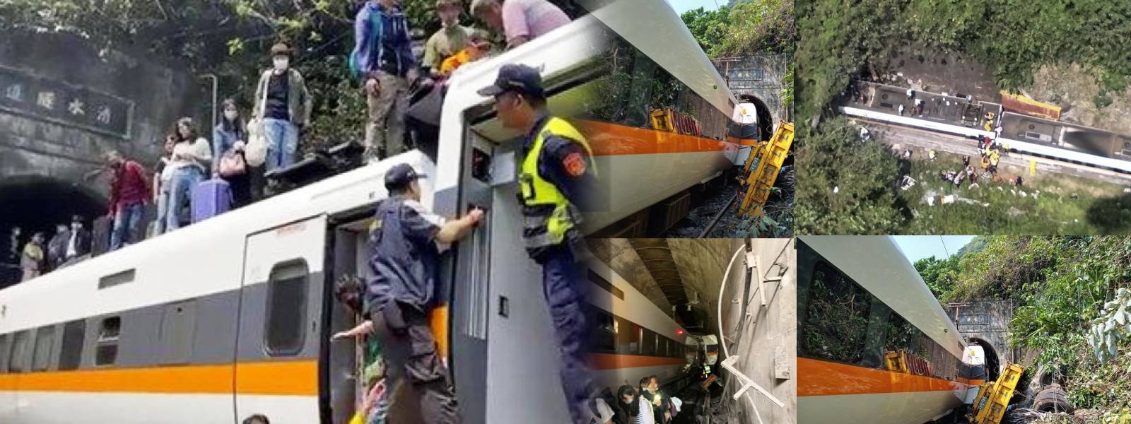 තායිවානයේ මාරක දුම්රිය අනතුරක්.... 