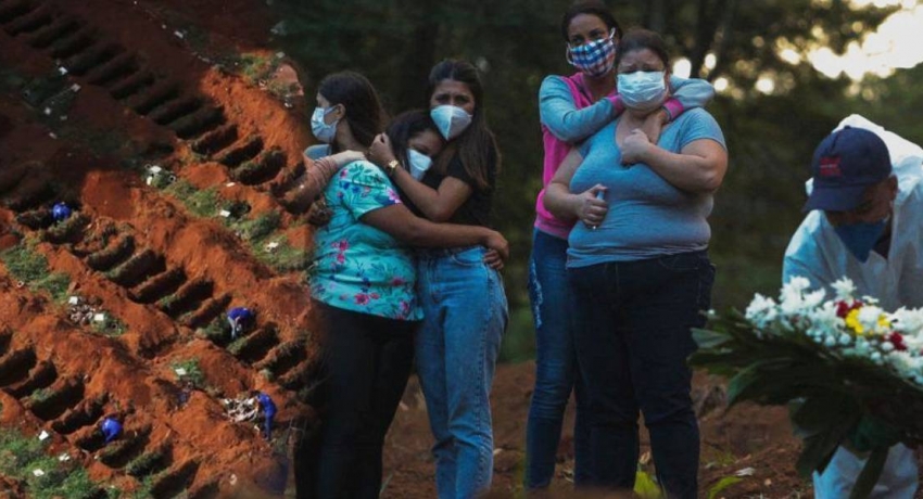 ඉකුත් මාසයේ බ්රසීලයේ කොරෝනා මරණ 65,000 පනී