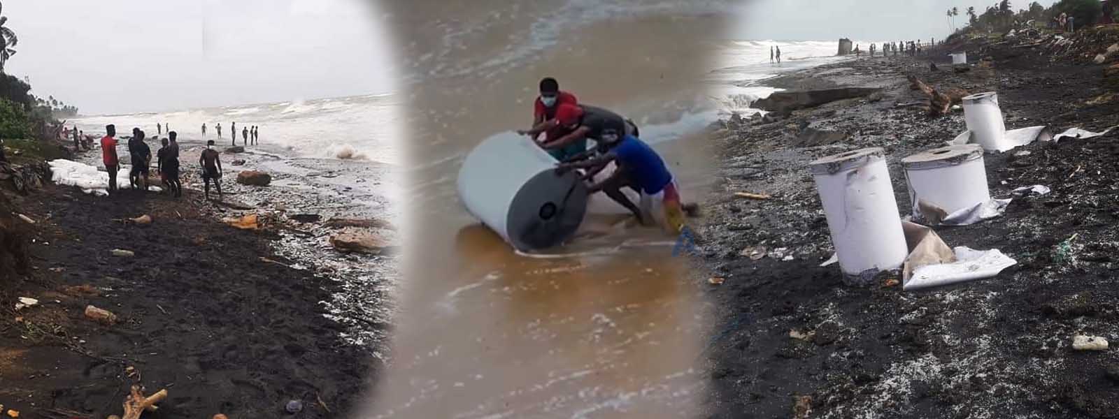 නැවේ සුන්බුන් එකතු කළ පිරිසට වැඩ වරදී