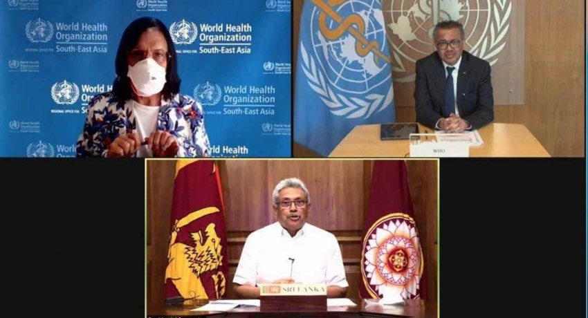 ජනපති WHO ප්රධානියා සමග වීඩියෝ සාකච්ඡාවක…
