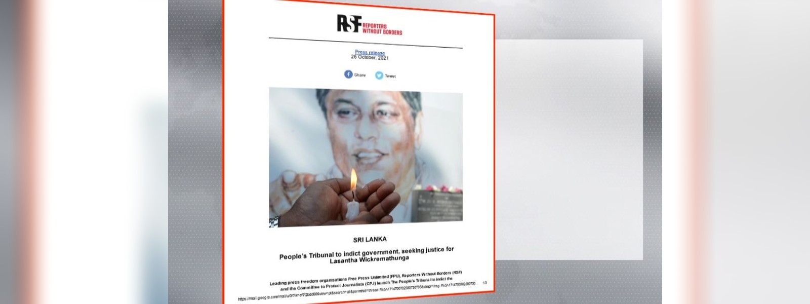 මාධ්‍යවේදීන් 3ක් ඝාතනය ගැන මහජන විනිශ්චය සභාවක්