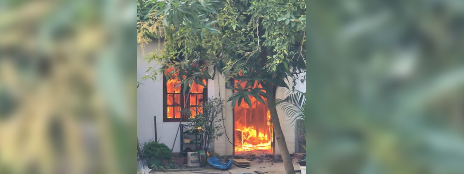 ගෑස් අනතුරකින් පසු නිවසක් ගිනිබත් වෙයි.. 