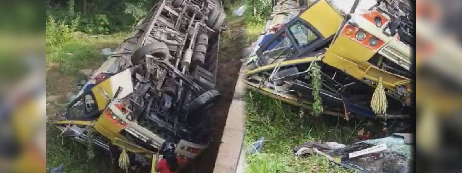 පදියතලාවේදී බස් රථයක් පෙරළෙයි