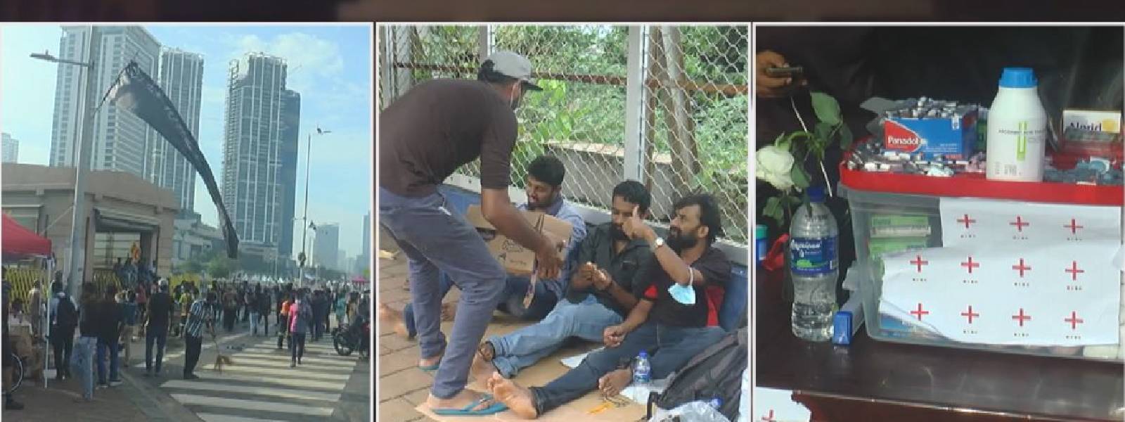 ජන අරගලය අඛණ්ඩව තුන්වන දිනටත්....