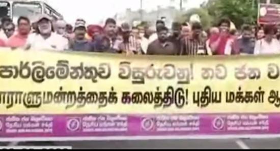 ජාතික ජන බලවේගය පාරට බසී..