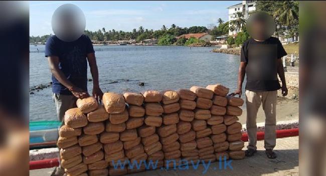 නාවික හමුදාව කිලෝ 150 කට වැඩි කේරල ගංජා අල්ලයි