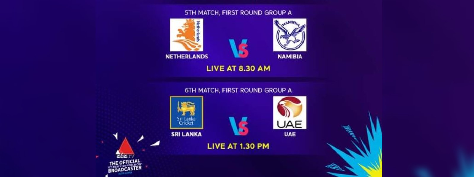 ලෝක කුසලාන සටන වෙනුවෙන් අද තරග 2ක්